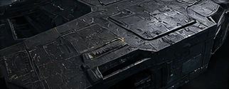 Detailed science-fiction spacecraft